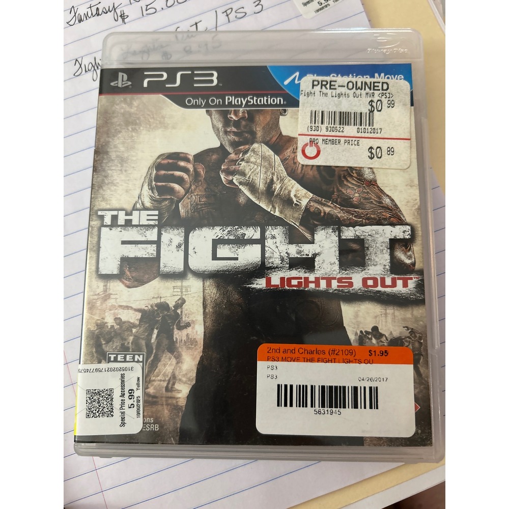 The Fight Lights Out PS3 Playstation 3 Fighting Game Teen‎ Rated